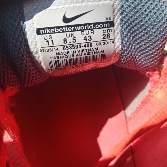 NIKE DUAL FUSION RUN 3 WOMENS RUNNING SHOES SIZE 1 - Picture 4 of 8